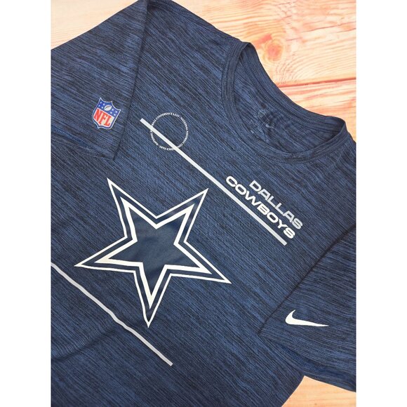 Dallas Cowboys Nike Dri-FIT Mens Blue Heathered T-Shirt XL - Picture 4 of 7